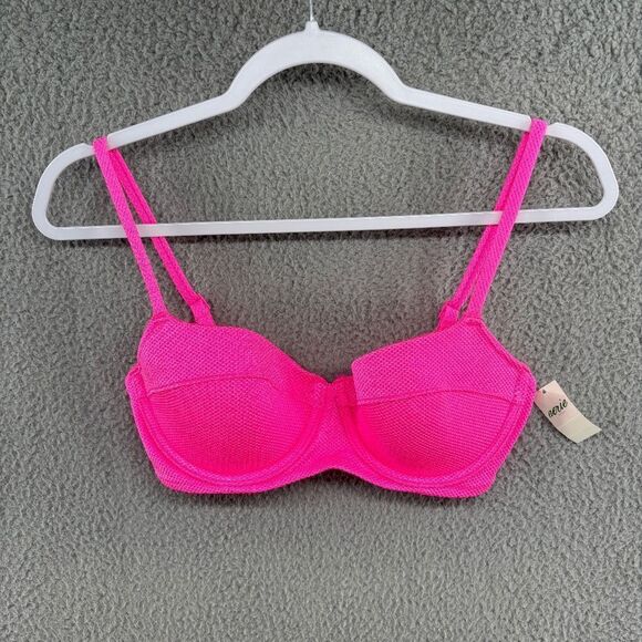 NWT aerie lightly lined underwire swim top pink size 32D - Picture 1 of 8